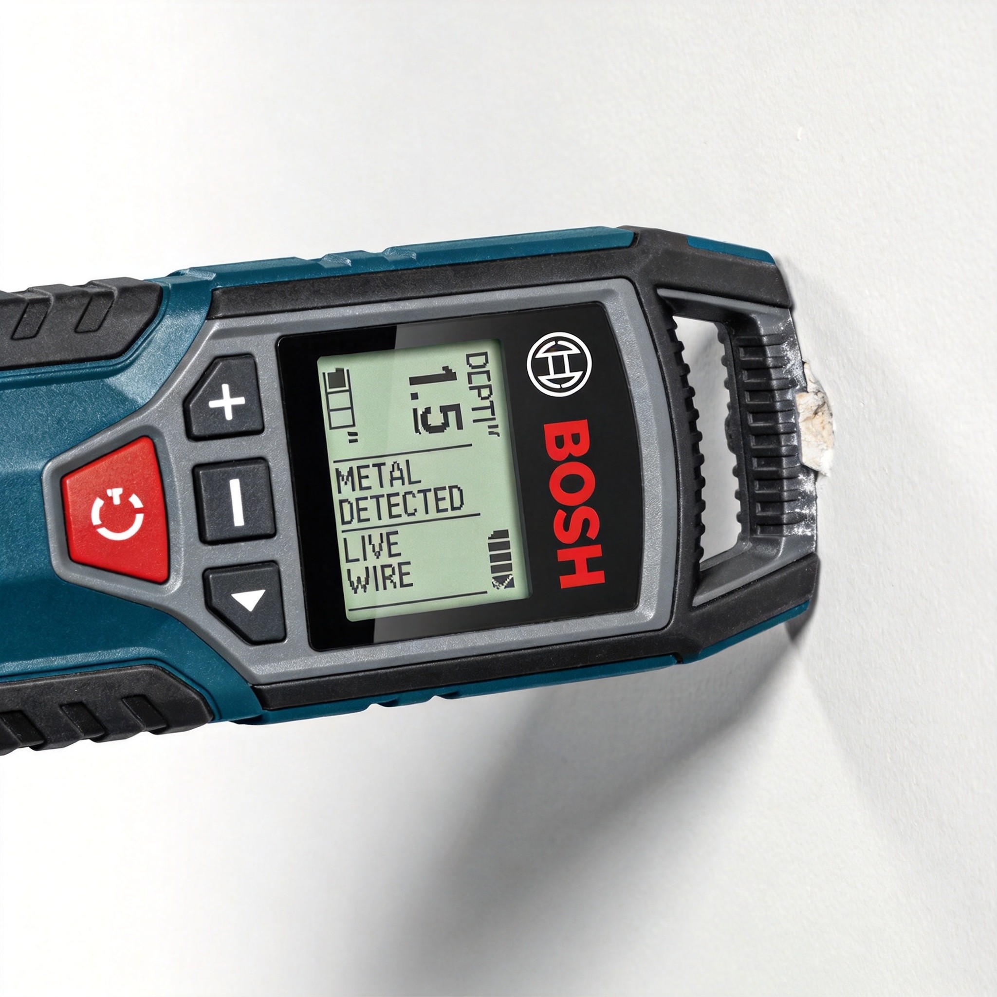 Digital stud finder detecting wall studs